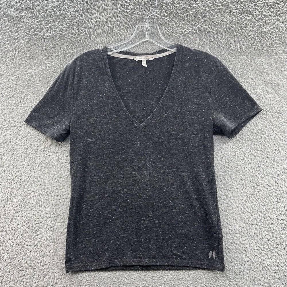 Victoria's Secret Shirt Women's‎ Small Gray Lounge/Pajama V-Neck Top Ladies S